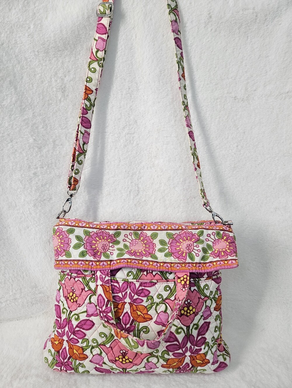 Vera Bradley Convertible Crossbody Bag In retired Lilli Bell Pattern